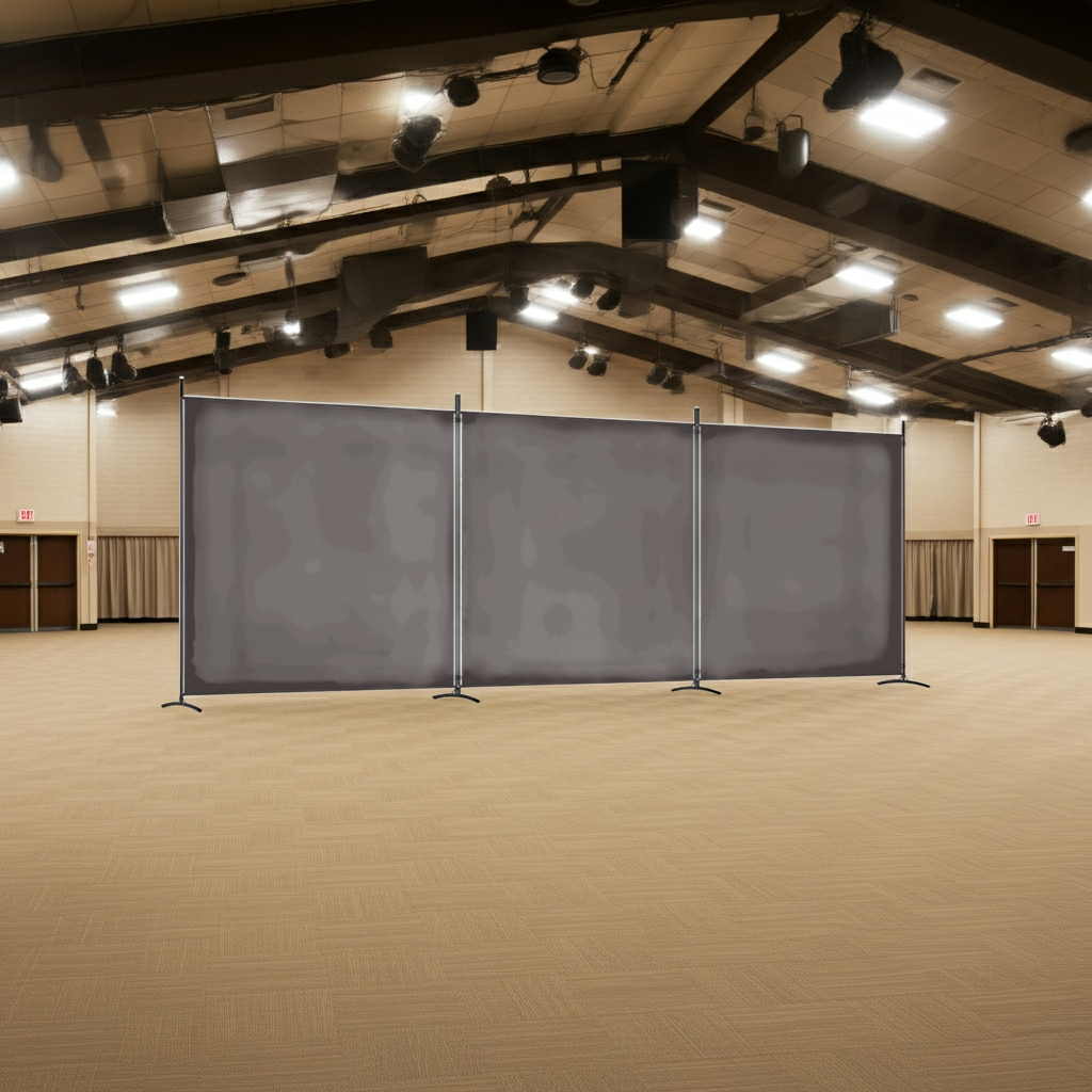 Parawan pokojowy 3-panelowy, brązowy, 525x180 cm, tkanina